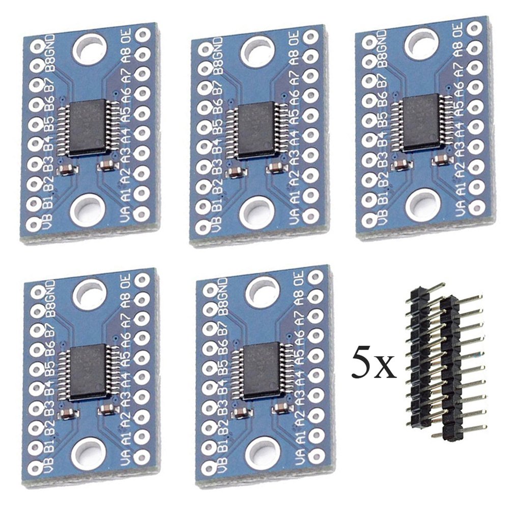 Level Shifter 3.3V - 5 unidades TXS0108E, conversor de nível