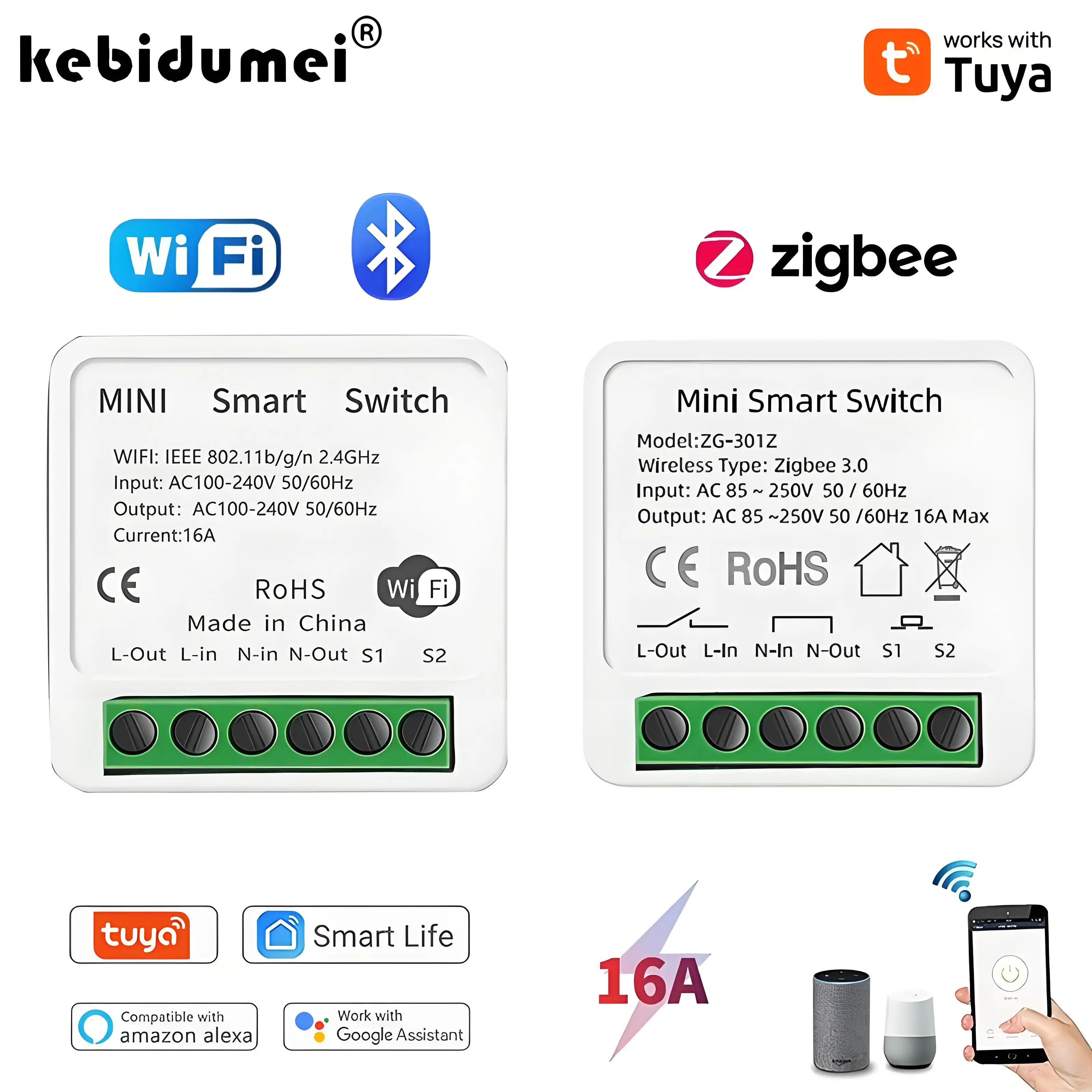 Smart Home Automation Diy - 16a tuya zigbee 3.0 mini interruptor