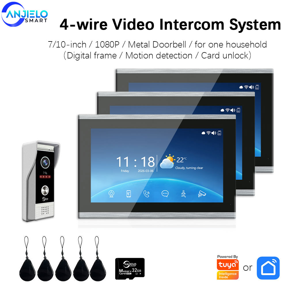 Smart Doorbell Wired - Anjielo 1080p wi fi vídeo campainha