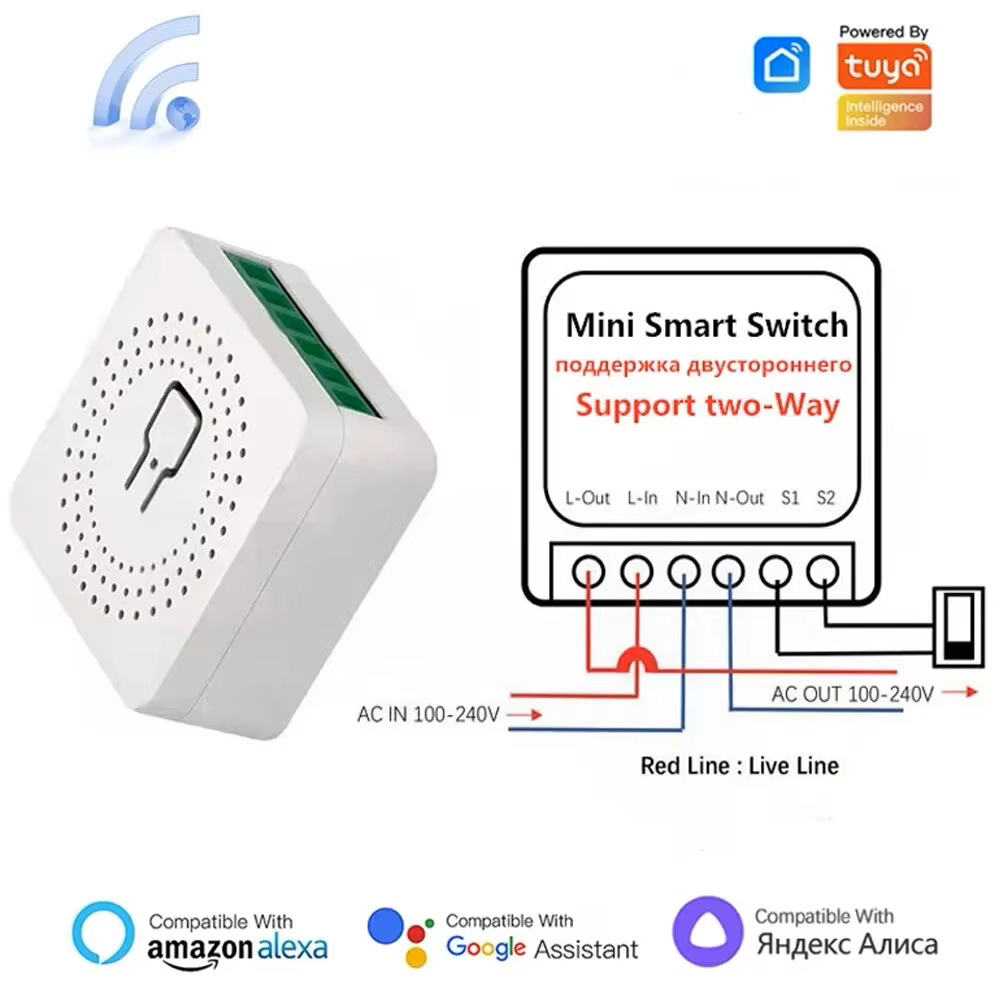 Smart Home Automation Diy - Interruptor Inteligente WiFi 16A, Módulo de
