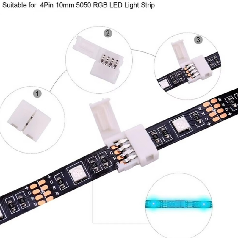 5 peças 4pin 8mm conector led  - Rgb Led Matrix 8X8 avaliação e preço
