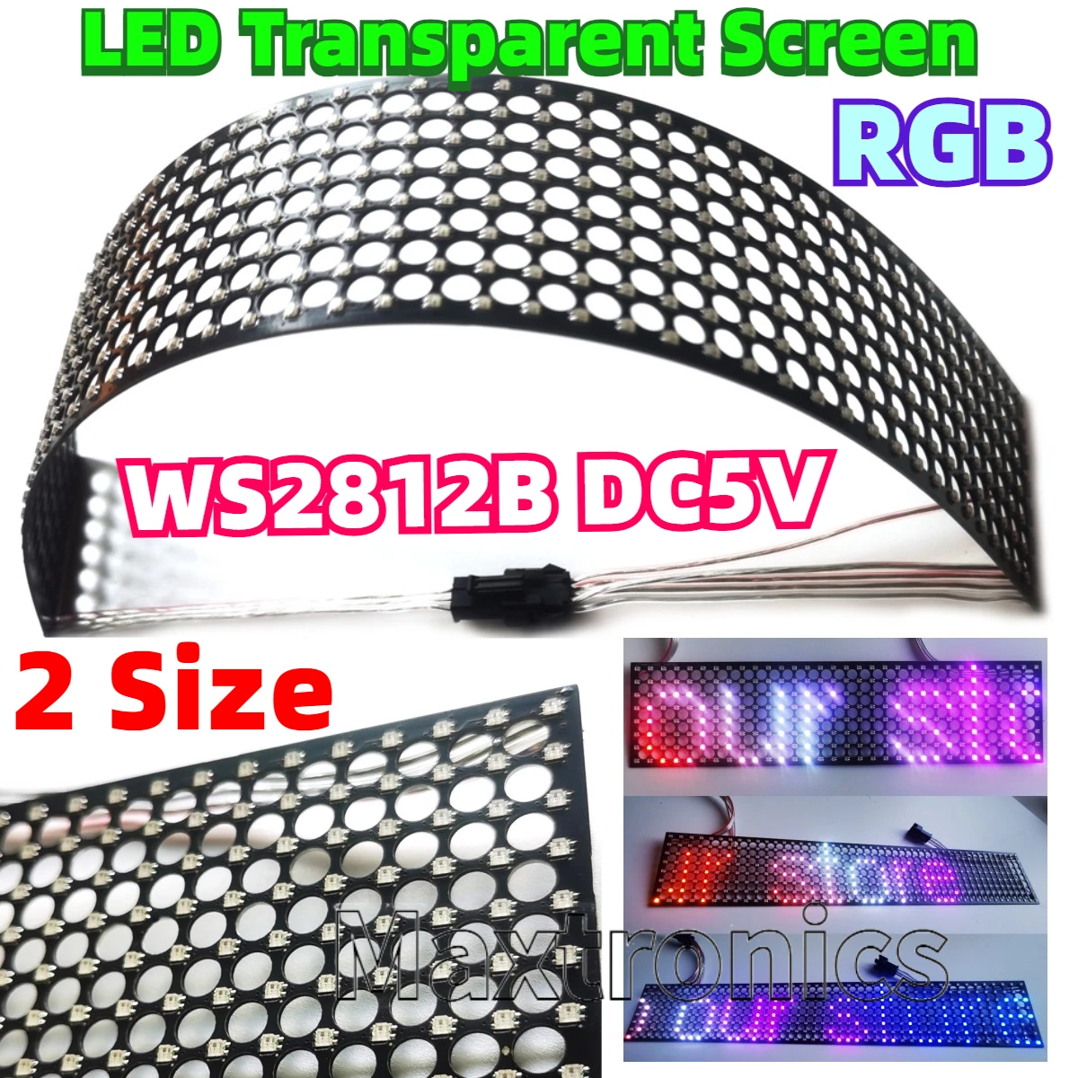 Ws2812b led tela transparente  - Rgb Led Matrix 8X8 avaliação e preço